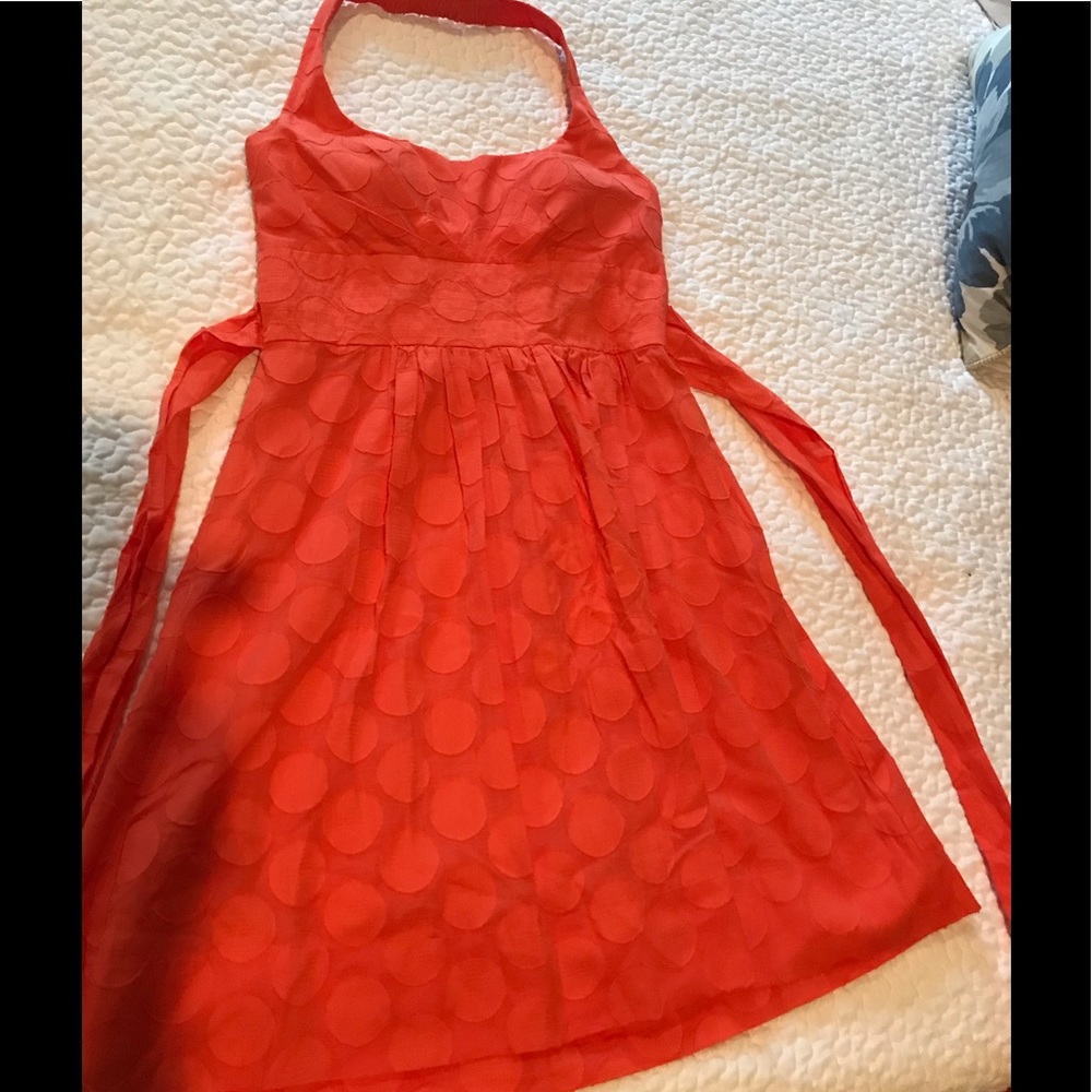 Backless Coral Sun Dress